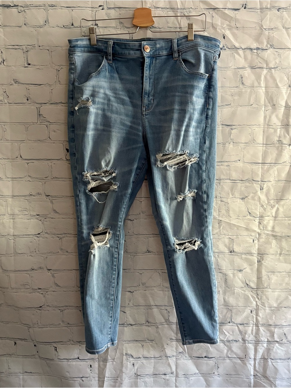AEO American Eagle next level stretch hi-rise jeggings size 18S